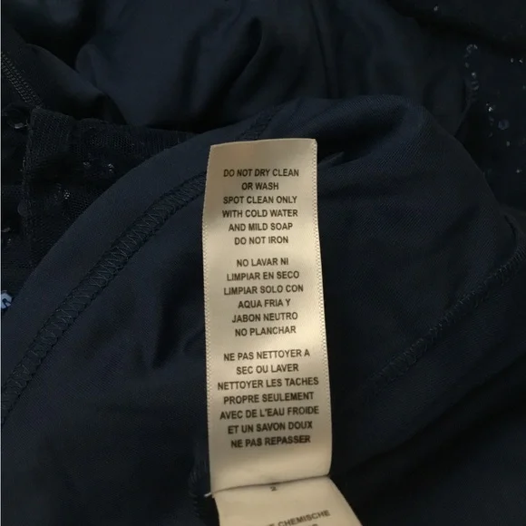 ADRIANNA PAPELL Blue and Silver Embellished Gown with Scoop Neckline - Picture 10 of 16